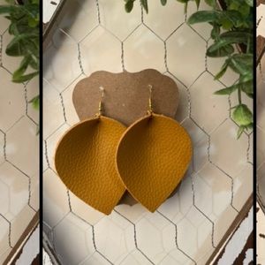 Genuine leather earrings